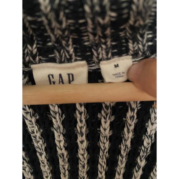 Gap Navy Blue Ribbed Knit Toggle Front Westerncore Women's Cardigan Medium - Picture 9 of 10